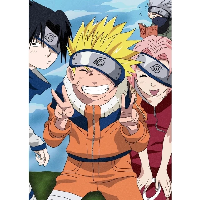 Naruto Shippuden - Photo Team 7 Poster Emoldurado, Quadro em