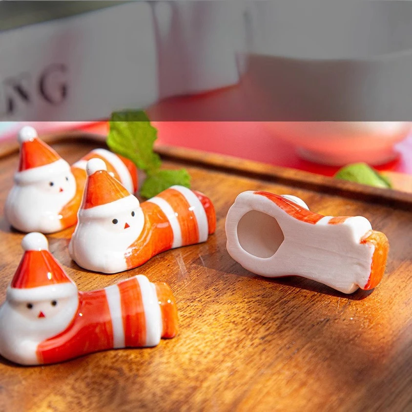 Chopstick Rest Ceramic Decorative Holder Rack Spoon Fork Kitchen Tools Tableware Accessories Christmas Decoration