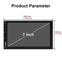 7 Inch Car Radio 1 Din MP5 Player Touch Screen Multimedia FM ISO Power Aux Input USB Bluetooth  Mirror Link Universal Autoradio - Image 6
