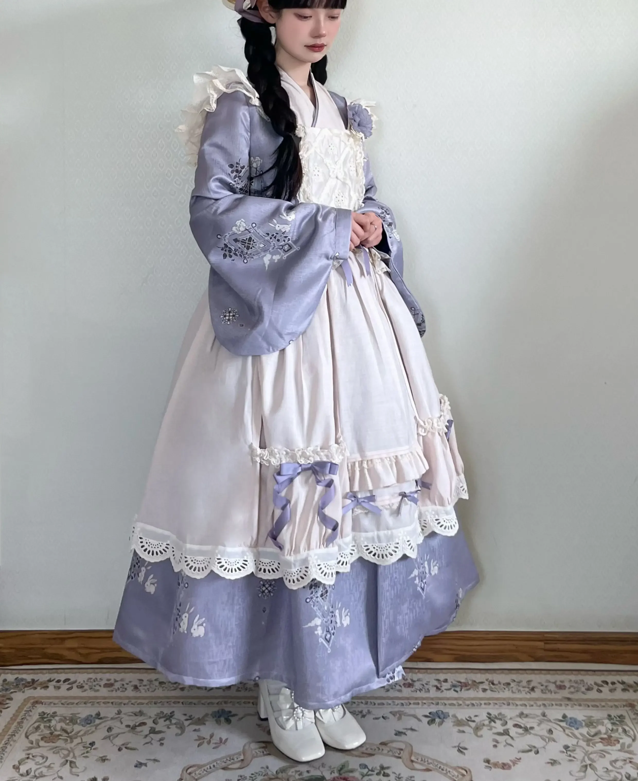 Chinese Style Lolita Dress Elegant Classical Printing Long Sleeve