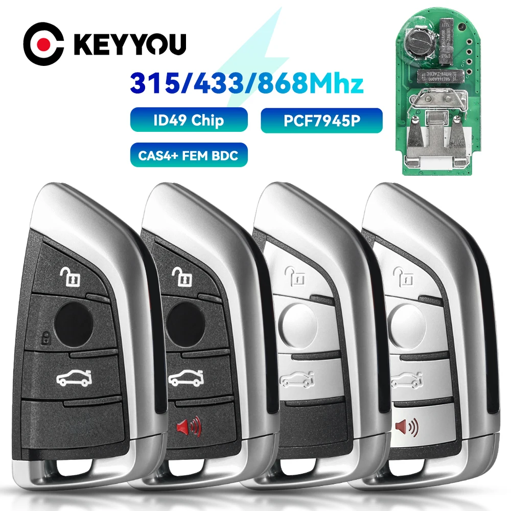 Premium Car Remote Key - Keyless Go with Proximity Feature, Multi-Band Frequency
