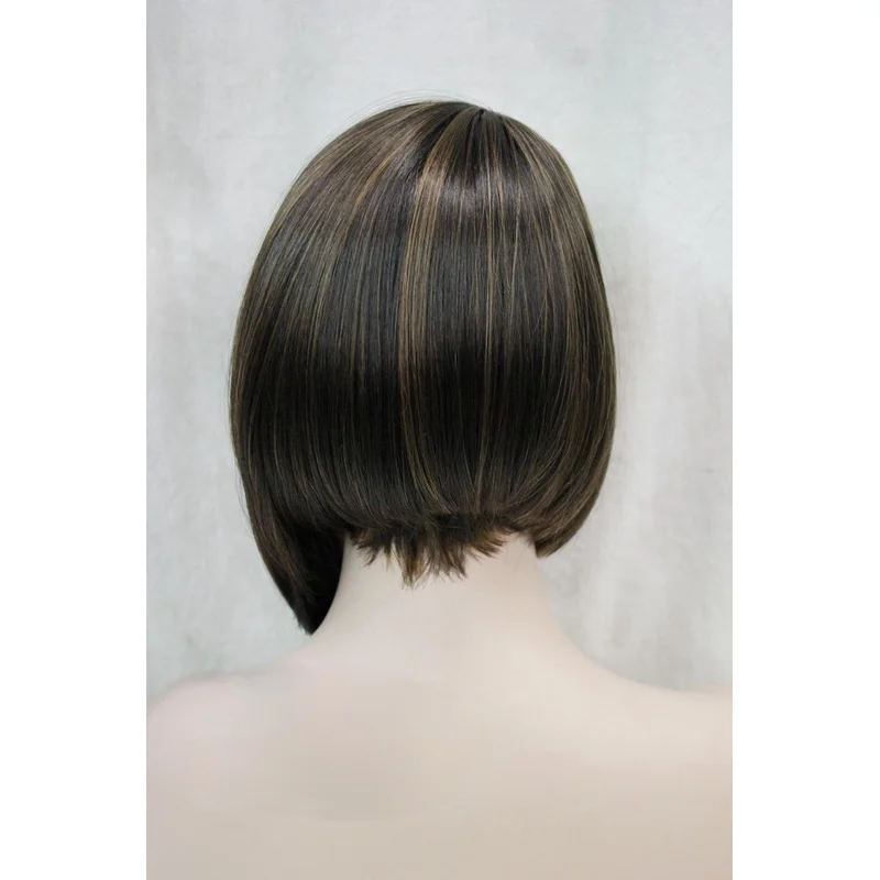 New Women's Wig Short Straight Brown Ladies Natural Hair Wigs Wig Cap