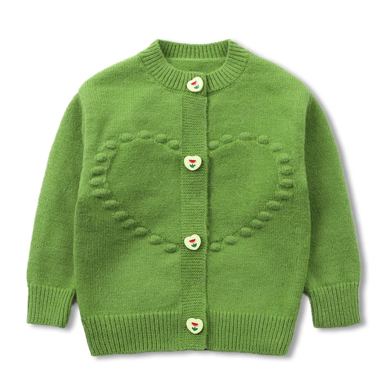 

Baby Girls Cardigan Sweater Autumn 2023 O-Neck Infants Children Cotton Knitwear Cutey Baby Kids Coat Toddler Clothes 1-7y