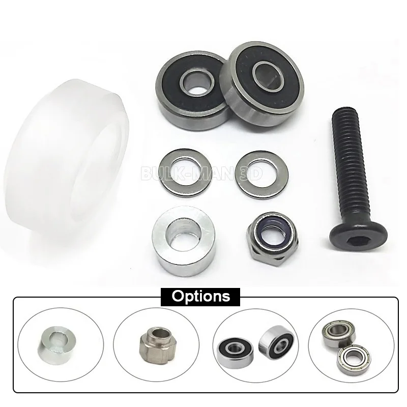 

Polycarbonate PC Xtreme Solid V Wheel Kit with 625ZZ 625RS Bearings for V-Slot Linear Rail Aluminum Profile 3D Printer Parts