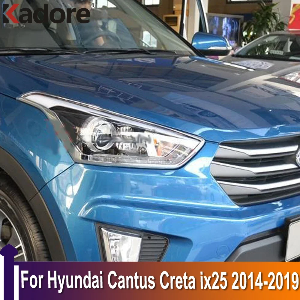 

Хромированная накладная фара на передний бампер для Hyundai Cantus Creta ix25 2014-2018 2019, аксессуары для стайлинга автомобиля
