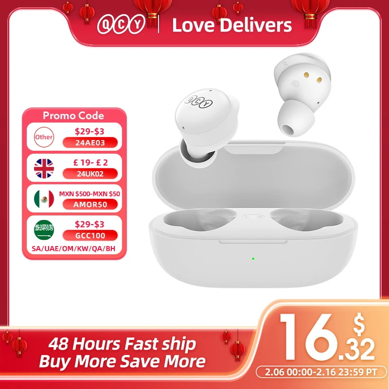 Qcy T17 Bluetooth 5.3 Auricolari Wireless Touch Control Auricolari A Bassa Latenza Per Gaming Youth Hifi Headset Enc Per Chiamare 26H