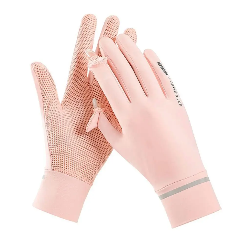 

Fashion Sunscreen Thin Ice Silk Gloves Sun Protection Gloves Anti-UV Gloves Mittens