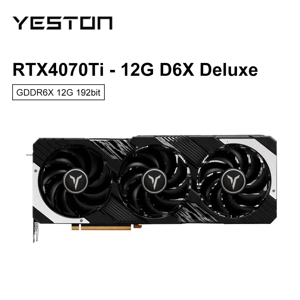 

YESTON RTX4070TI-12G D6X HA New Graphic Card rtx 4070 ti 12GB 192Bit GDDR6X 16Pin 4NM Gaming GPU Video Cards placa de vídeo