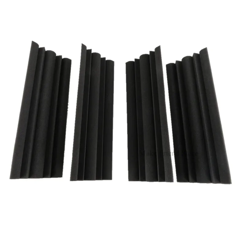 4Pcs 12 x 12 x 48 cm Acoustic Soundproof Foam Flame Retardant Bass Trap Sound Absorption Studio Corner Foam High Density soundproof foam
