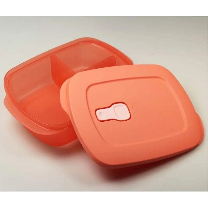 Tupperware ciotola riscaldante a microonde, contenitore per il trasporto di  alimenti, contenitore per alimenti arancione a 3 scomparti - AliExpress