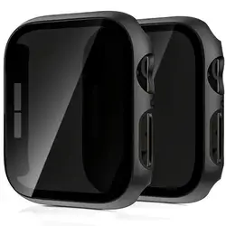 Ultra Privacy Tempered Glass Screen Protector Case for Series 456 SE44mm (2Pcs Privacy Black)
