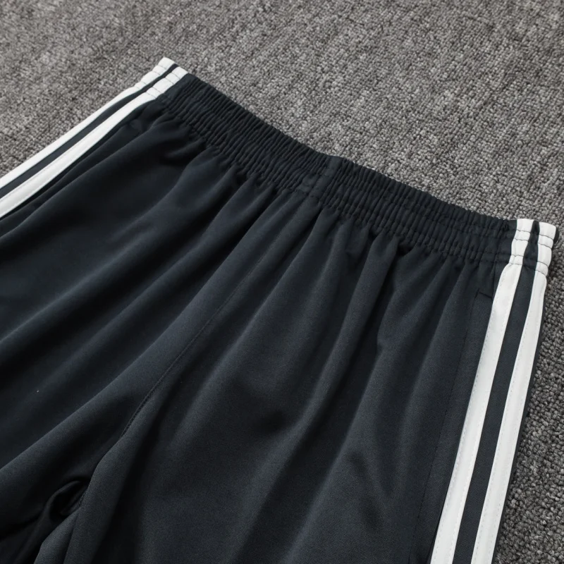 Adidas Soccer Jerseys Men Professional Trendy Multi-functional Zippered Sportswear Football Training Suit Set White Black