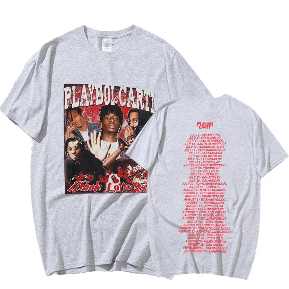 Rapper Playboi Carti T-shirts Music Album Whole Lotta Red Graphic