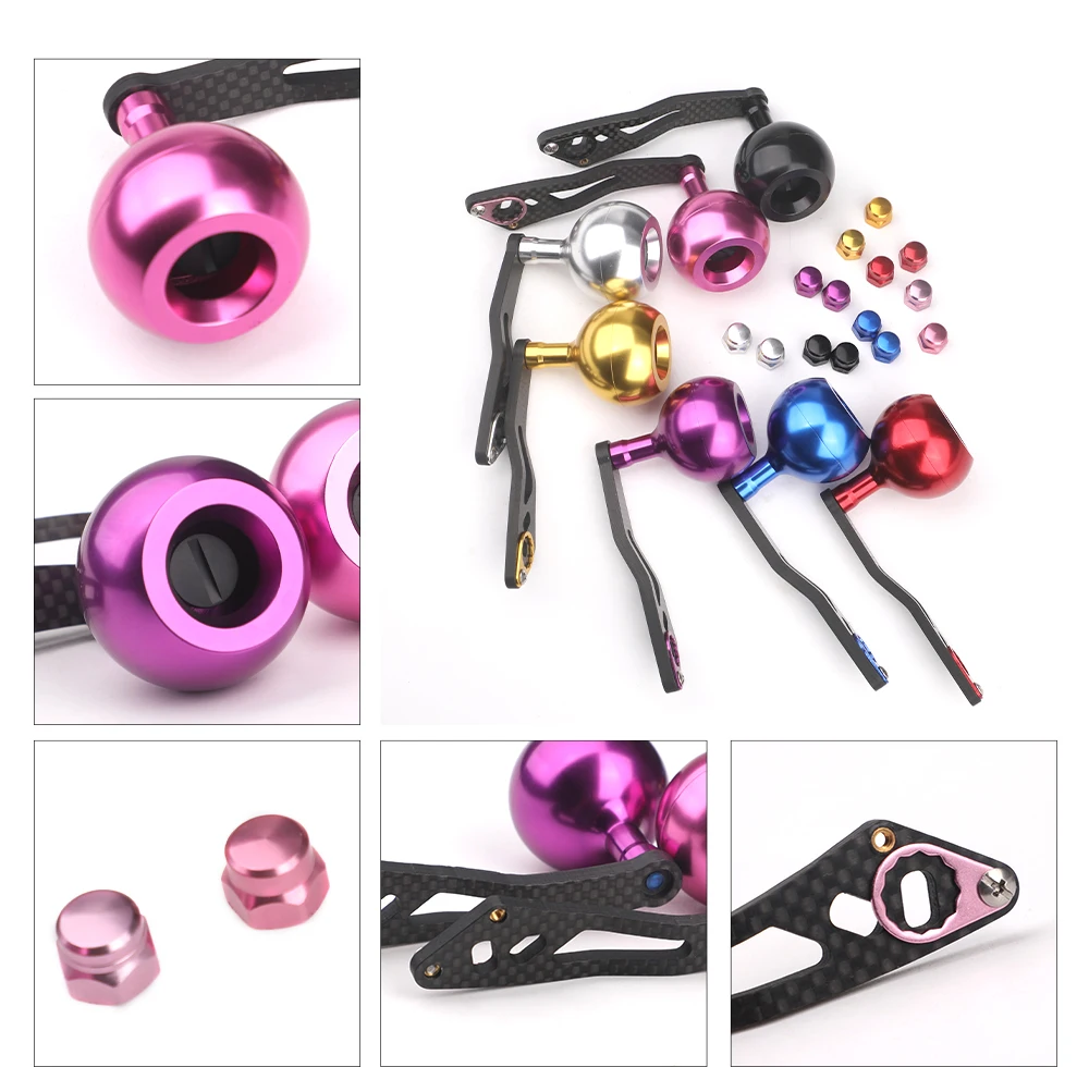 Description Picture 4 of itemROLLFISH Fishing Reel Handle Rocker Arm Carbon Fiber Light Weight 28g Ergonomic Design Multicolor Fishing Tools Accessories