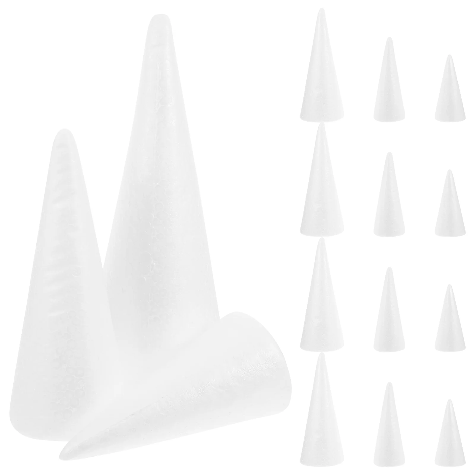 Foam Cone Christmas Craft Cones Tree Crafts Diy Floral Polystyrene Children  White Shaped Tower Shapes Ornament Flower Kids - AliExpress