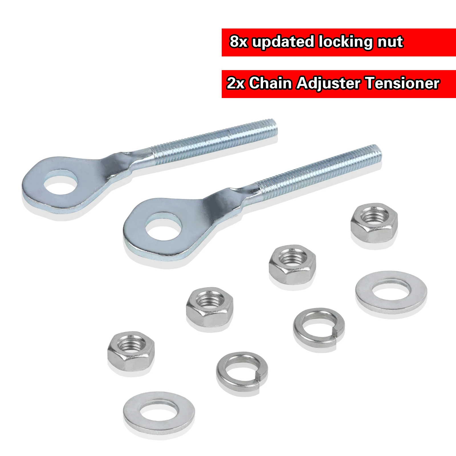 0.4" 12MM Chain Axle Adjuster Tensioner for 50CC 70CC 90CC 110CC 125CC ATV Quad Dirt Bike Taotao Buyang CRF50 CRF70 CT70 XL75