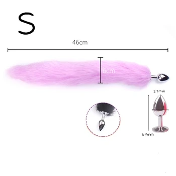 Adult Anal Sex Products  Butt Plug  Anal  Anal Toys for Woman Stainless Steel Sex Shop Exotic Accessories Butt Plug Tail Fox Gay 6