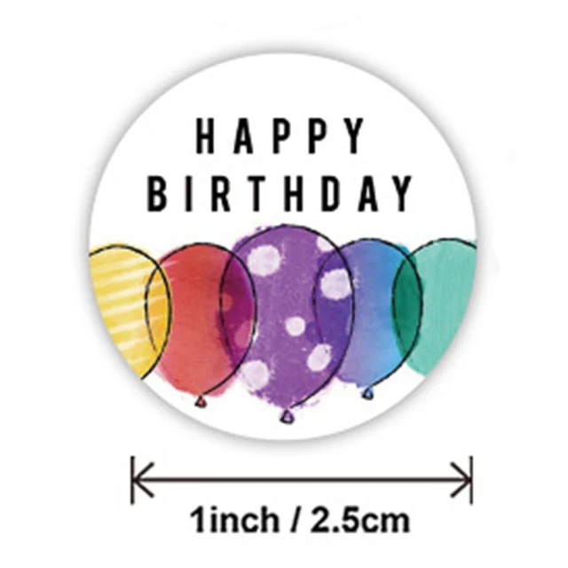 Dropship 500pcs/roll Happy Birthday Stickers Roll; 2.5x2.5cm Happy Birthday  Stickers Lables For Gift Wrapping to Sell Online at a Lower Price