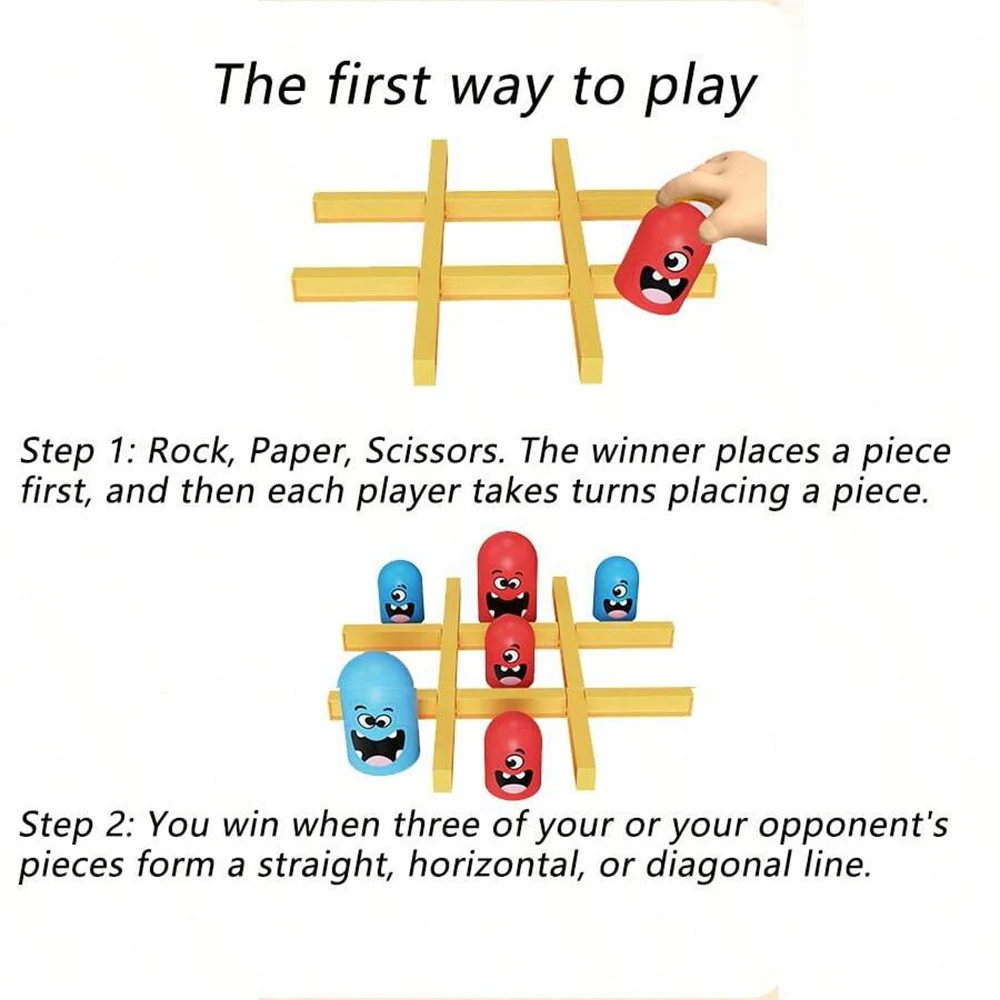 Funny Table Board Games Tic Tac Toe Intellectual Big Eating Small Chess Interactive Multiplayer Party Games Toys 2025 Christmas