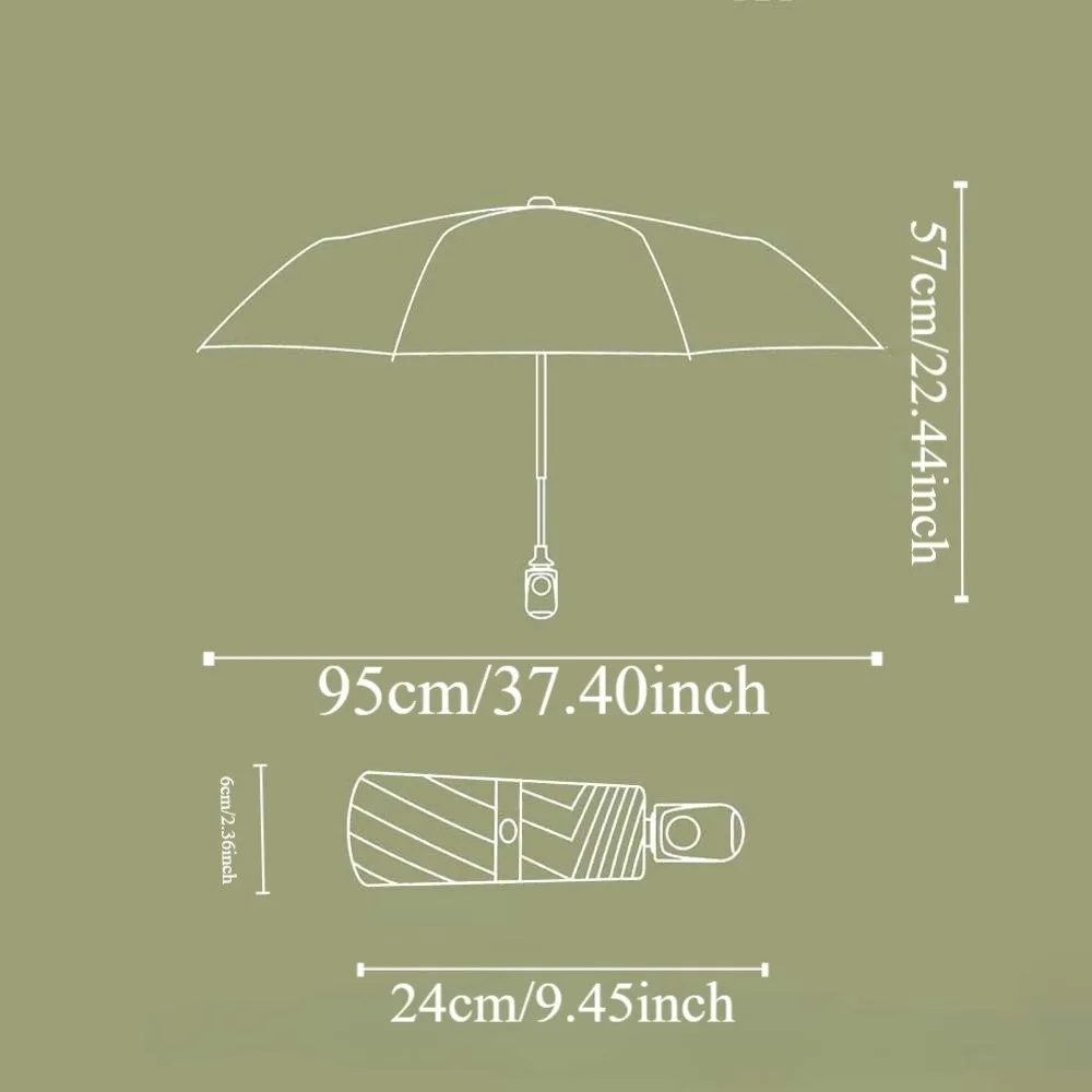 Lightweight Automatic Pocket Umbrella 6 Bone Support Frame Solid Color Dual-use Folding Umbrella Thickened UV Protection