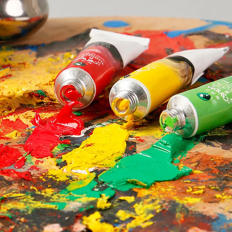 Maries 12/18/24 Colors Professional Oil Painting Pigment Tube Acrylic Paint Artist Drawing Gouache Fabric Glass Paint Supplies