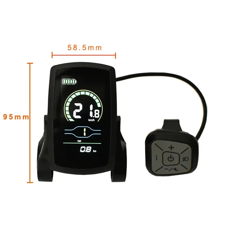 Écran LCD YOLIN YL81F Pour Vélo Électrique Et E-Scooter - 36V/48V - Noir