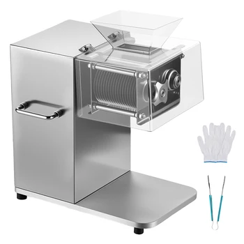 SucceBuy Meat Cutting Machine 850 W Commercial Slicer 5 mm Stainless Steel Blade Shredder for Boneless Meat Vegetables Kitchen 1