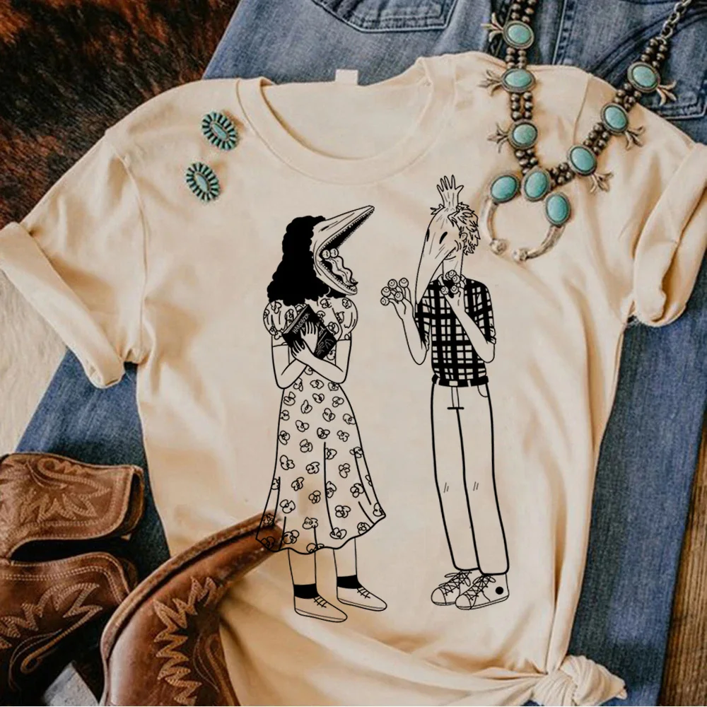 

Топ от Beetlejuice, женская футболка в японском стиле, графическая Одежда для девочек