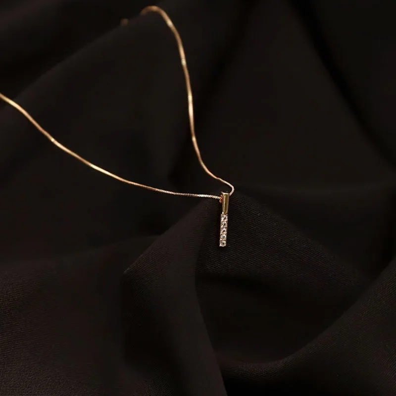 925 Sterling Silver Necklace - Geometric Charm Detail