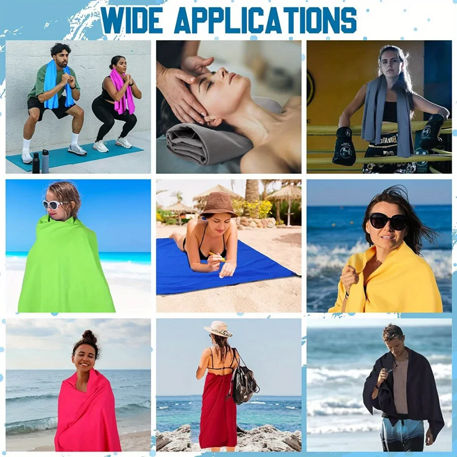 Sports Towel Quick Dry Swimming Towels for Swim, Pool, Water Sports, Beach/Travel Towel in S，L, XL, Extra Large, Camping Gear 5