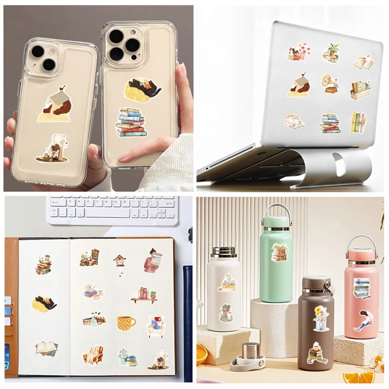 10/30/50PCS 귀여운 실생활 PVC 스티커 미학적 컬러 DIY 장식 전화기 노트북 여행가방 스케이트보드 그래피티 데칼