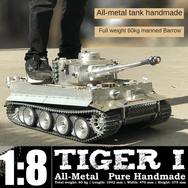 Heng Long 1/16 1/8 1/6  Full Metal Giant Large Tank German Tiger Electric Remoted Aluminum Alloy TOUCAN Model 2.4G M1A2 Chariot 2