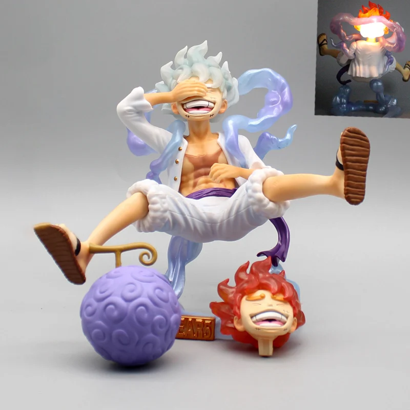 thumbnail image 1 of Figura de anime One Piece Luffy Gear 5 Sun God Nika 17 cm, figura de acción de PVC, estatua, modelo coleccionable, muñeca, juguetes para niños, regalo, 1 of 5