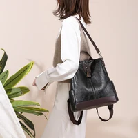 Female Backpack Multifunction PU Leather School Bag Women Shoulder Bag Travel Back Pack Mochila Feminina - Image 3