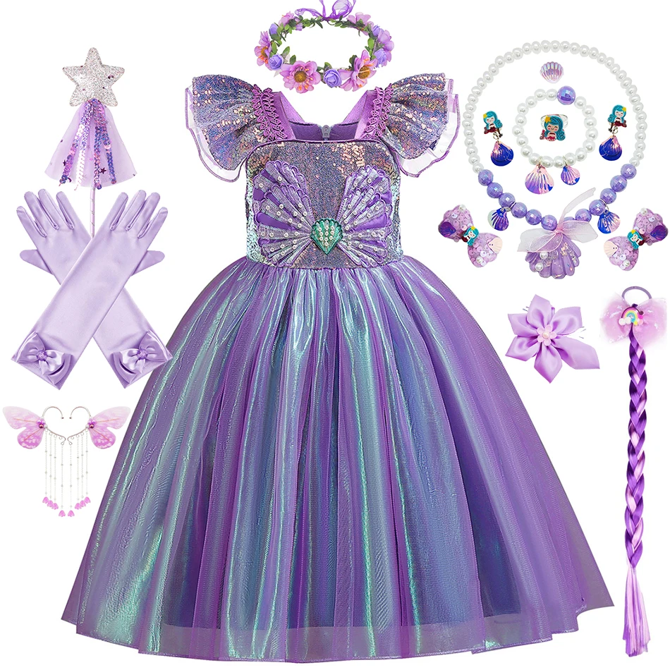 Robe de sirène 110-116 cm pour enfants de 4 à 6 ans