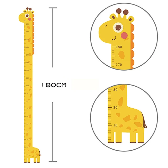 Metro Da Parete Bambini - Dinosauro 3D, 60-180cm, Adesivo, Verde