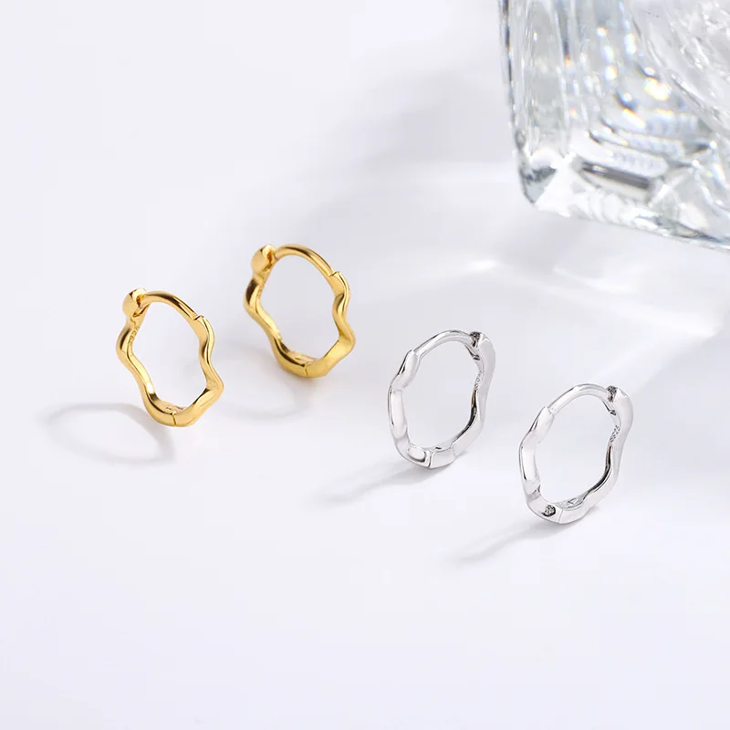 

Женские круглые серьги в форме волны с минималистичным дизайном для повседневной изысканной и модной жизни