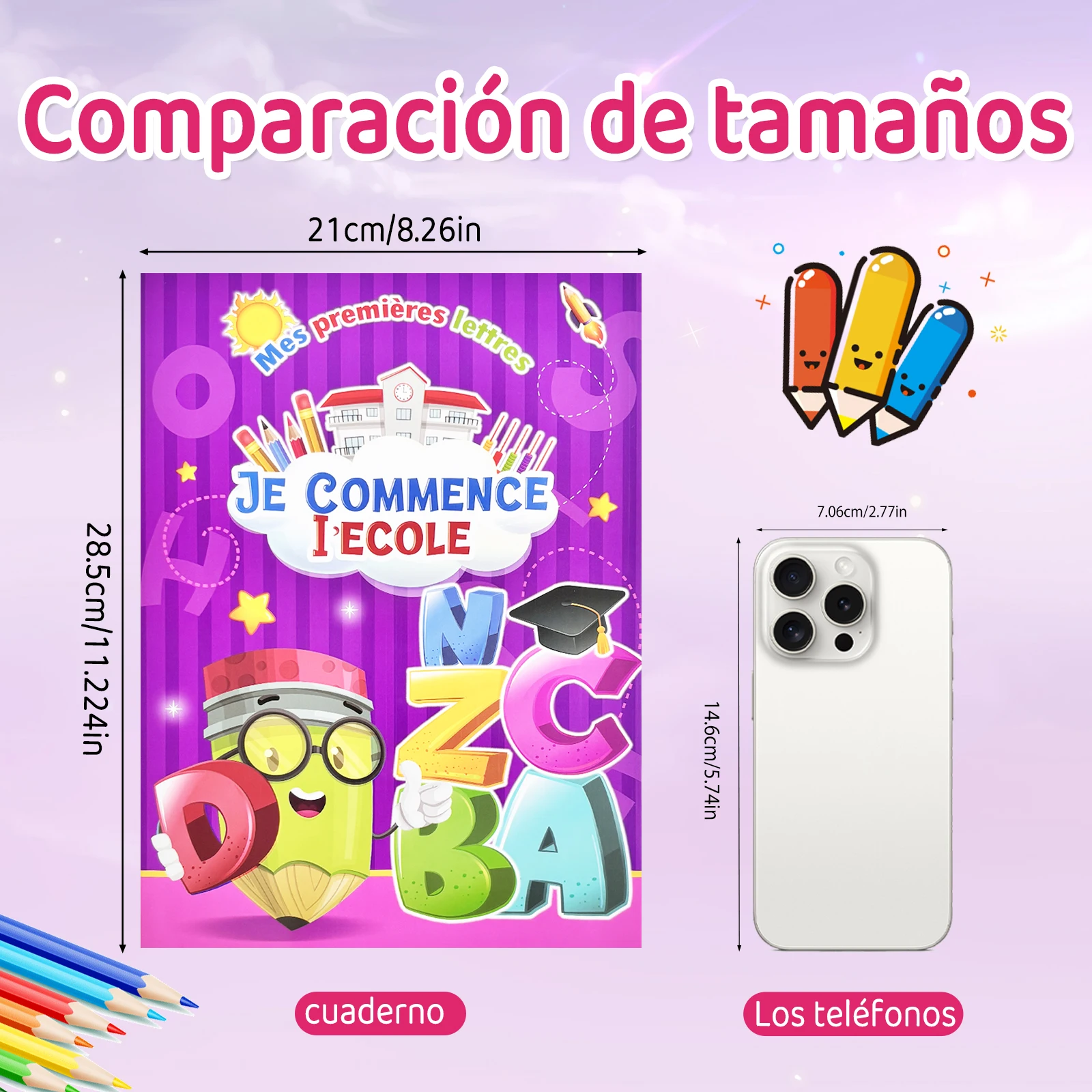 French Copybook For Calligraphy letter Books For Kids Word Children Handwriting Children writing Learning  French Practice Book 4