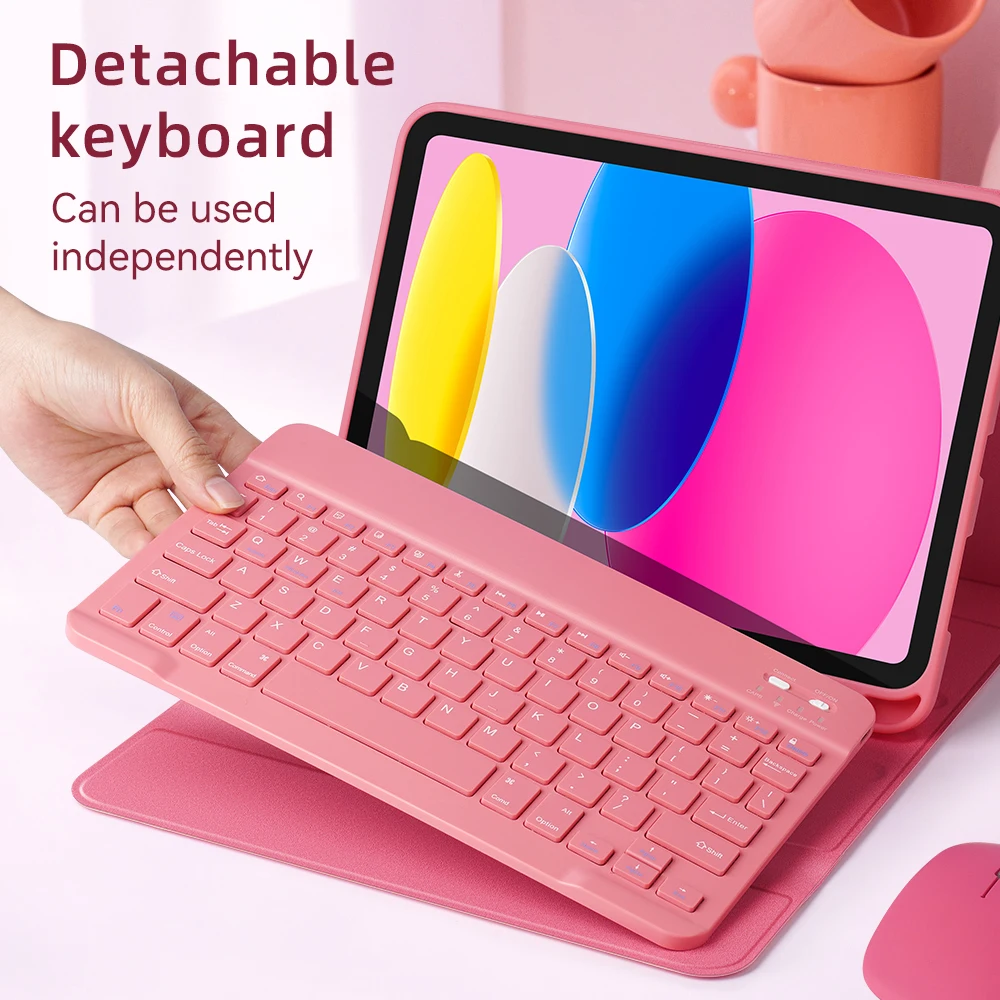 Enhanced Detachable Keyboard Case with TPU Leather Cover