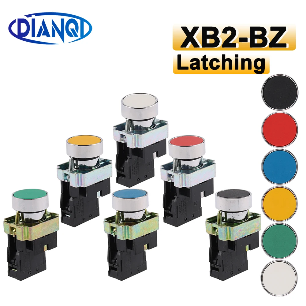 XB2-BZ42 BZ21 BZ31 BZ51 BZ61, плоская кнопка самосброса с фиксацией, NO/NC 22 мм, бесплатная доставка