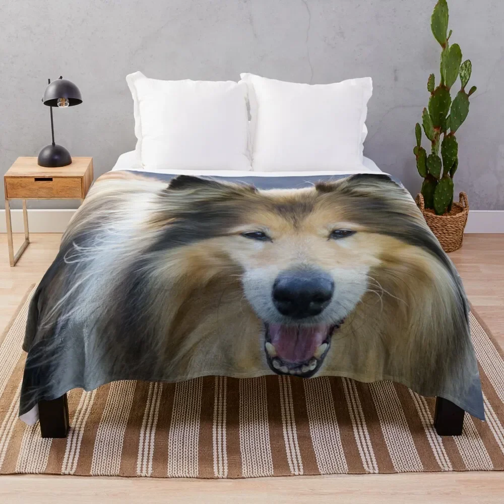

Happy Collie Throw Blanket Camping Weighted Blankets