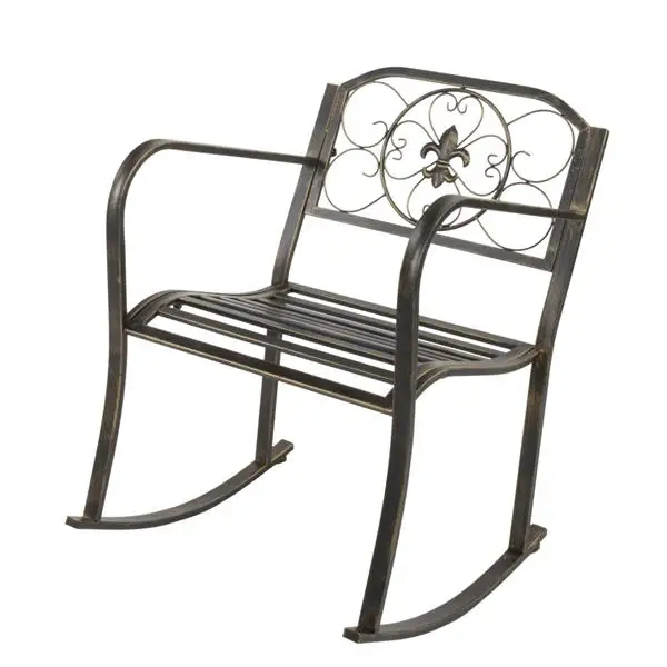 

Flat Tube Single Rocking Chair Garden Chair Patio Chair Bronze Color 57.71 x 61.01 x 80.01cm