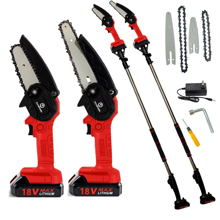 Electrictelescopicpolechainsaw2in1cordlesslongpolechainsaw