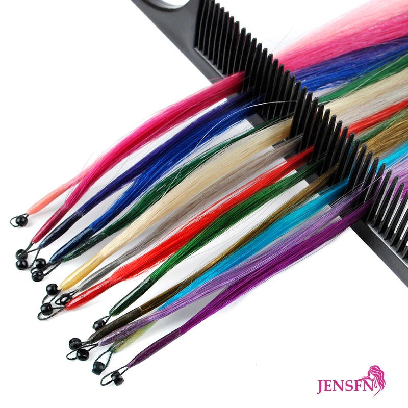 Human Hair Extensions 8D Natural Hair Extensions Human Hair 10pcs 0.5g/s Micro Ring 18Inch Micro Link Loop Extension For Women variety of color