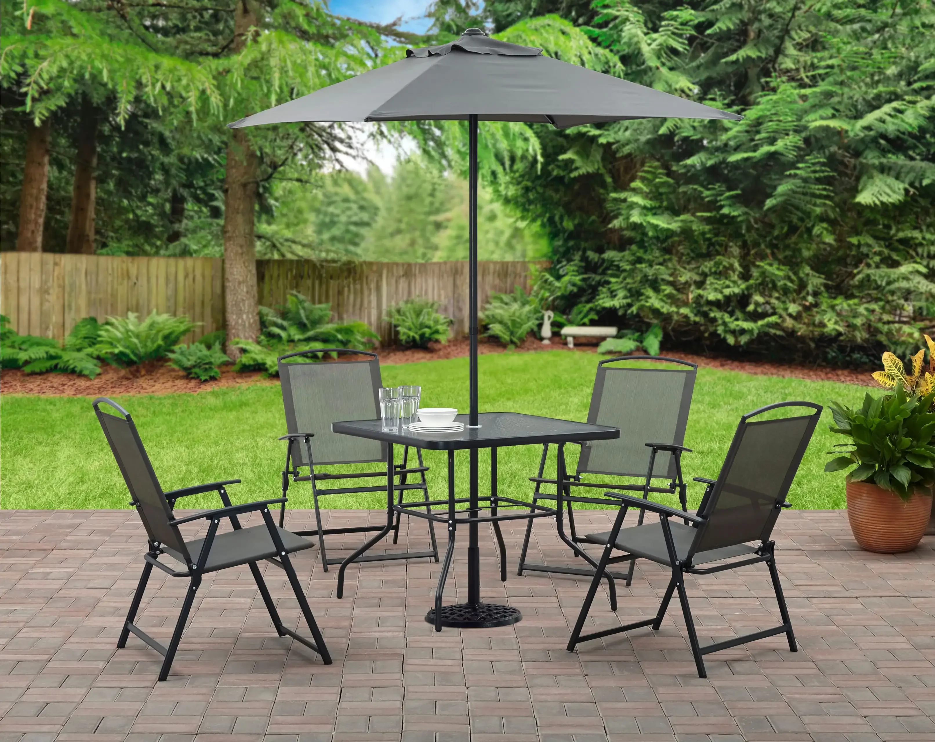 

Mainstays Albany Lane 6 Piece Outdoor Patio Dining Set, Grey