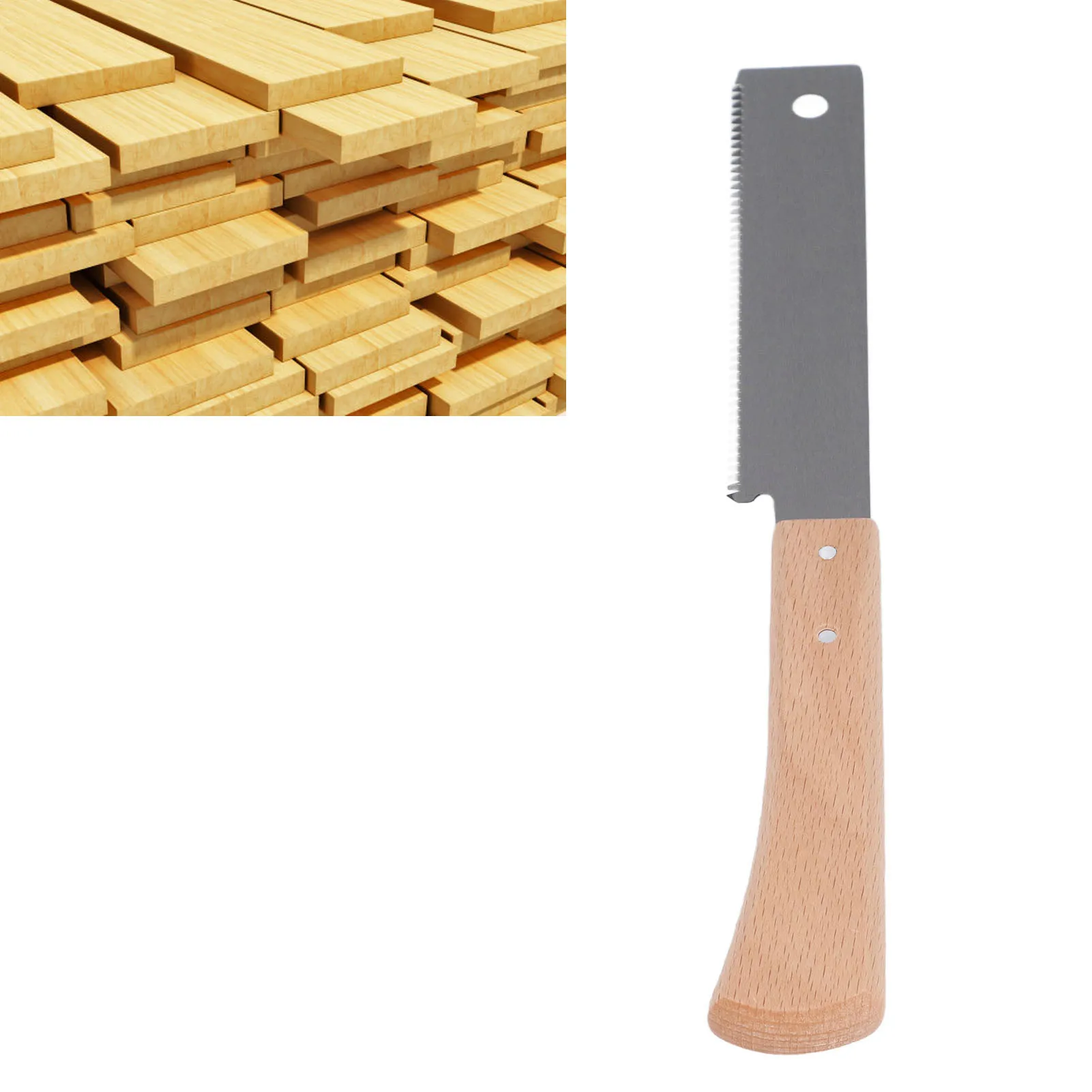 Hand Saw Wood Cutting Hand Saw Small Hand Saw SK5 Blade Beech Wood Handle Fine Tooth Pull Saw for Woodworking Tenoning Mortising 4
