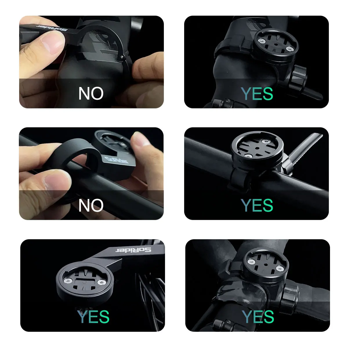 Supporto Bici Per Computer E Luci - Attacco Manubrio Per Garmin, GoPro - Foto 6