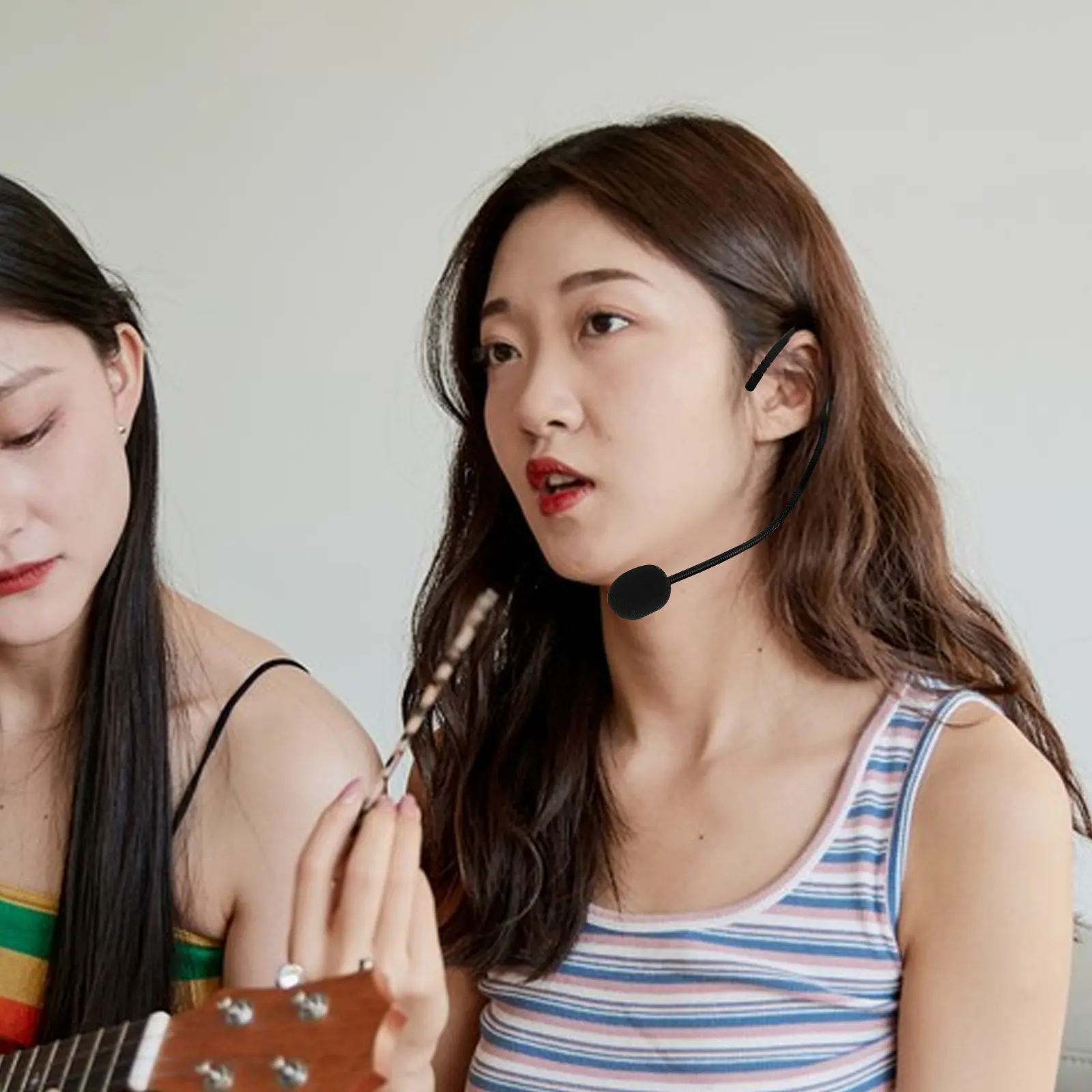 경량 전문가용 헤드셋 마이크, 노래 무대 공연용 소형 컴팩트 핸즈프리 마이크, 헤드 마운트 스피커