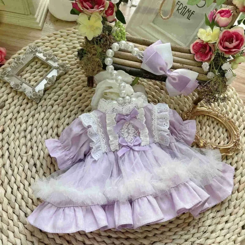 20CM Cotton Doll Skirt Purple Yarn Skirt Baby Clothing 3