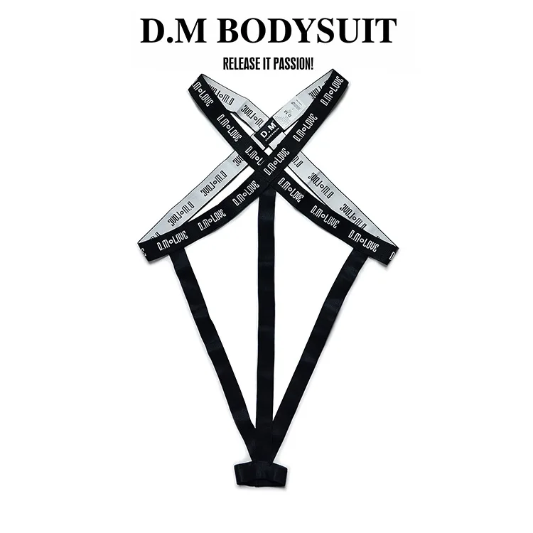 

Men's Underwear Sexy Personality Hollow Jumpsuit Hanging Ring Thong Letter Temptation Male Gay Elastic Decoration Underpants